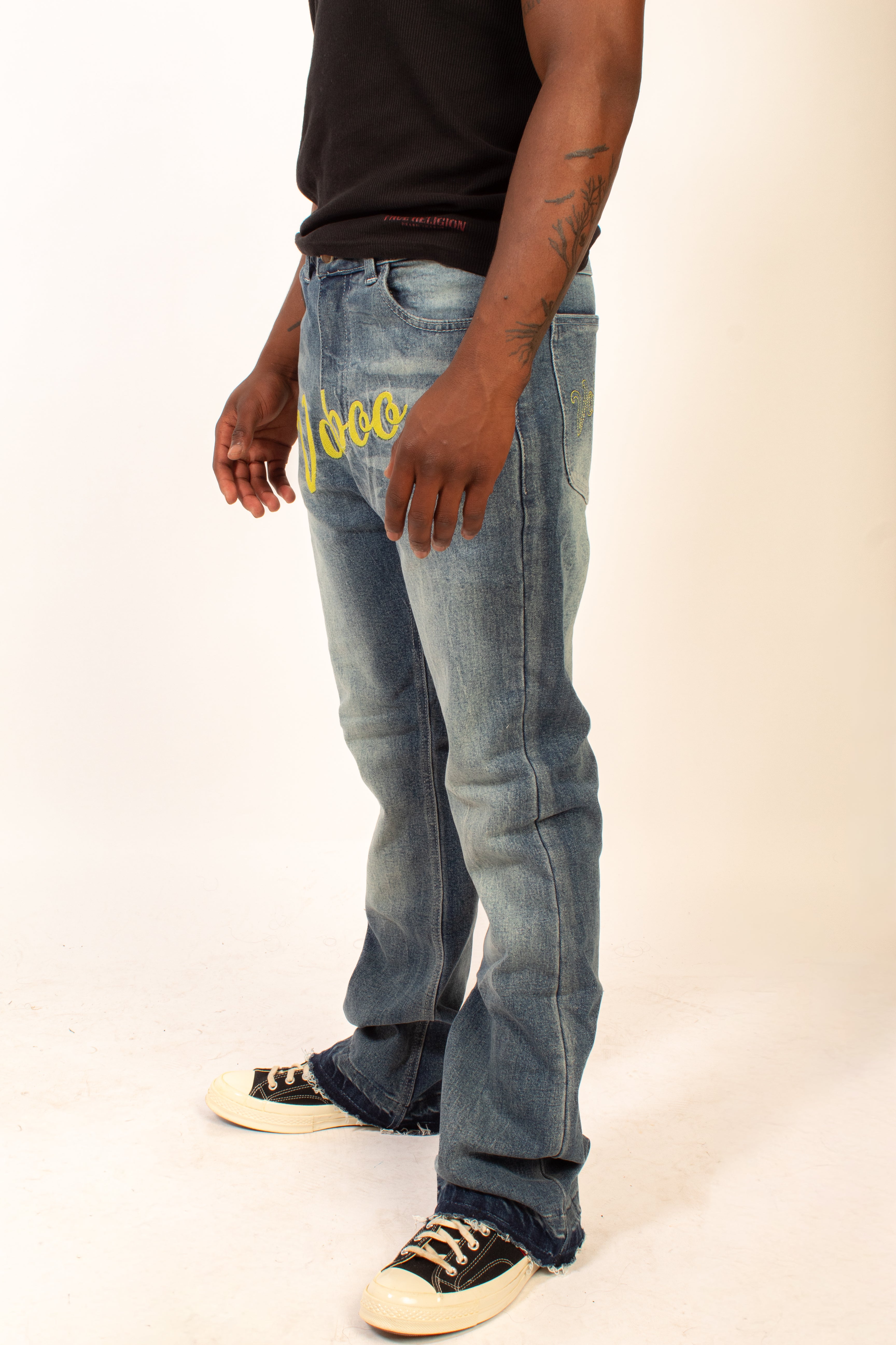Vaboo Embroidered Logo Denim