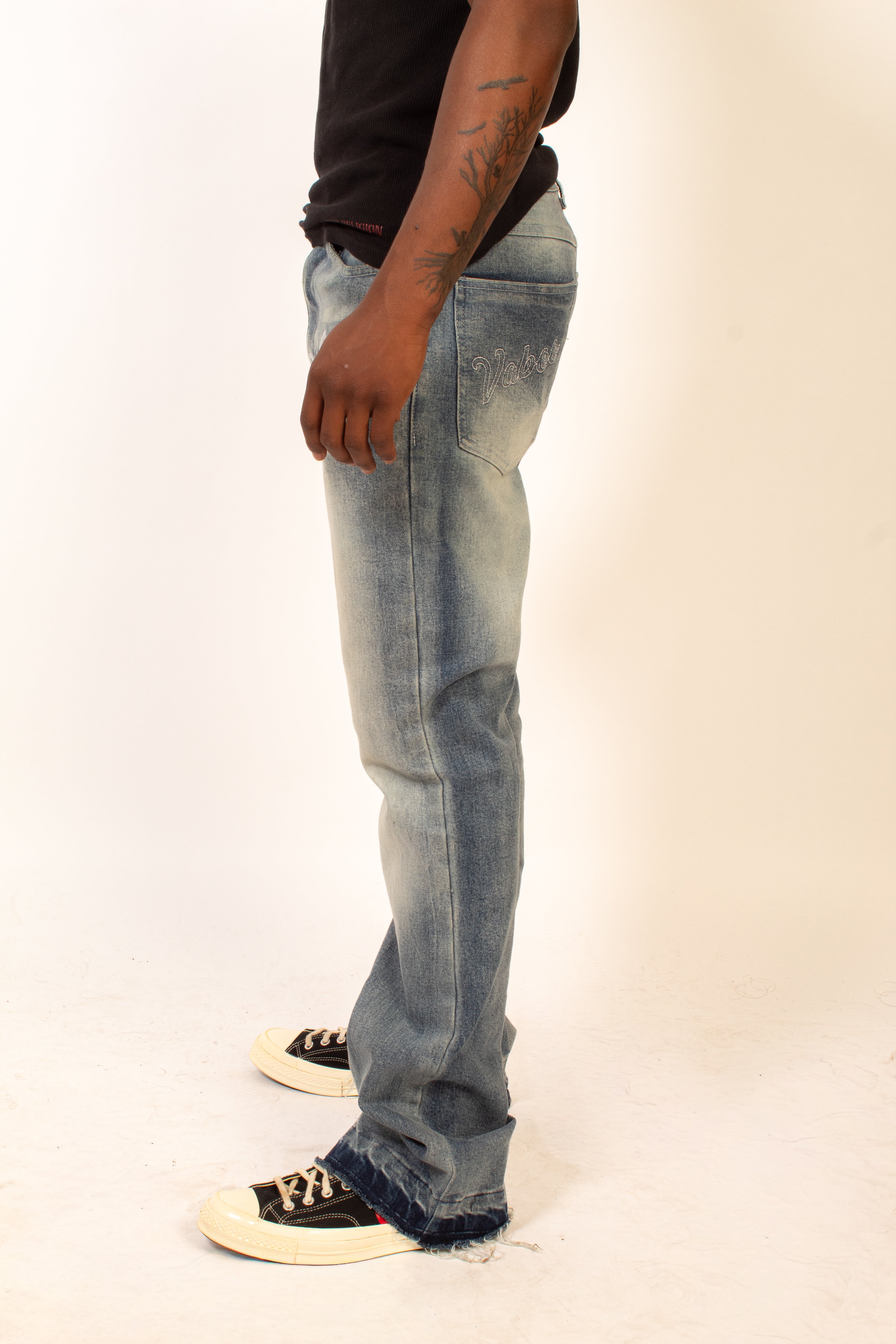 Vaboo Embroidered Logo Denim