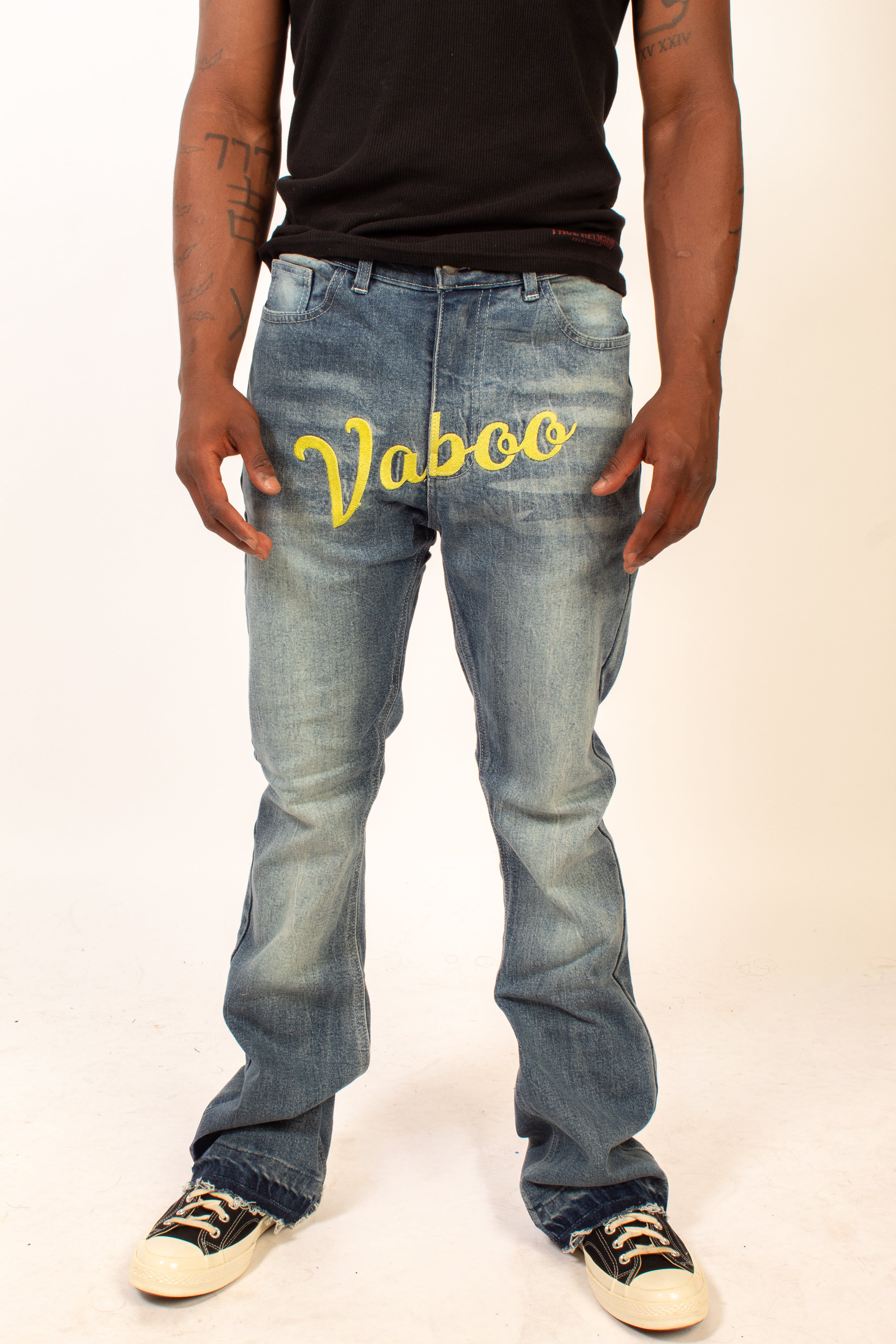 Vaboo Embroidered Logo Denim